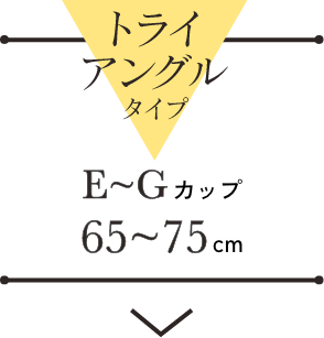 トライアングル型 E〜Gカップ 65〜75cm