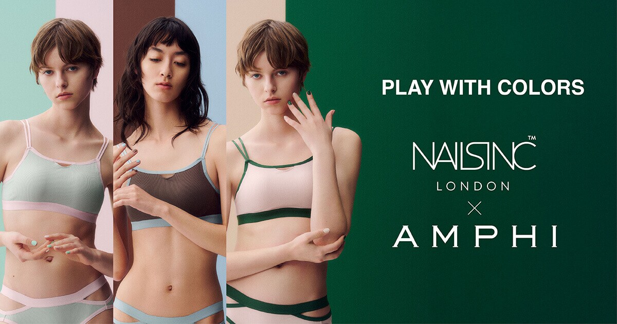 AMPH × NAILS INCコラボ　ブラジャーショーツセット PLAY WITH COLORS | AMPHI × NAILS INC | AMPHI（アンフィ