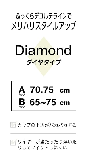 ふっくらデコルテラインでメリハリスタイルアップ　Diamondダイヤタイプ